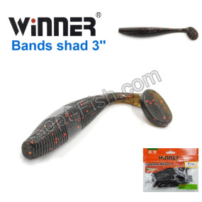 Силикон Winner TBR011 BANDS SHAD 3 77mm 3,5g (10шт) 003# *