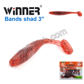 Силікон Winner TBR011 BANDS SHAD 3 77mm 3,5g (10шт) 007# *