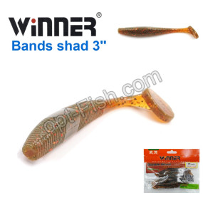 Силікон Winner TBR011 BANDS SHAD 3 77mm 3,5g (10шт) 012# *