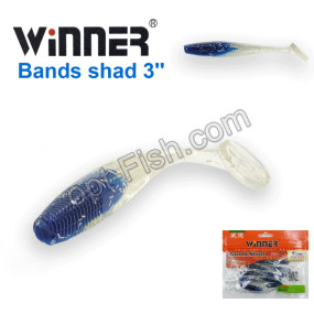 Силікон Winner TBR011 BANDS SHAD 3 77mm 3,5g (10шт) 025# *