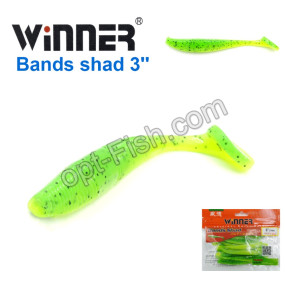 Силикон Winner TBR011 BANDS SHAD 3 77mm 3,5g (10шт) 026# *