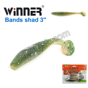 Силікон Winner TBR011 BANDS SHAD 3 77mm 3,5g (10шт) 029# *