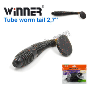 Силікон Winner TBR012 TUBE WORM «T» TAIL 2,7 70mm 4,0g (10шт) 003# *