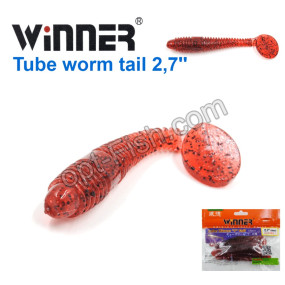 Силікон Winner TBR012 TUBE WORM «T» TAIL 2,7 70mm 4,0g (10шт) 007# *
