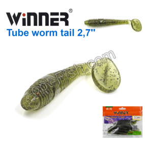 Силікон Winner TBR012 TUBE WORM «T» TAIL 2,7 70mm 4,0g (10шт) 016# *