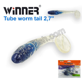 Силикон Winner TBR012 TUBE WORM «T» TAIL 2,7 70mm 4,0g (10шт) 025# *