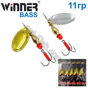 Блесна Winner вертушка WP-002 BASS 11g 002# (5шт)  *