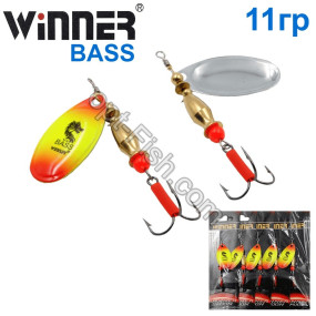 Блесна Winner вертушка WP-002 BASS 11g 018# (5шт) *