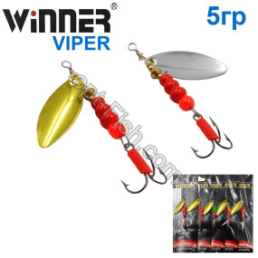 Блесна Winner вертушка WP-016 VIPER 5g 002# (5шт) *