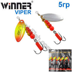 Блесна Winner вертушка WP-016 VIPER 5g 018# (5шт) *