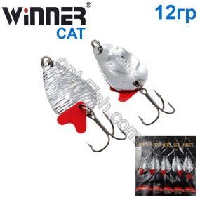 Блесна Winner колебалка TBZ-008 CAT 12g 001# (5шт) *