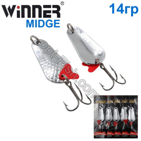 Блесна Winner колебалка W-001 MIDGE 14g 001# (5шт) *