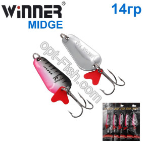 Блесна Winner колебалка W-001 MIDGE 14g 006# (5шт) *
