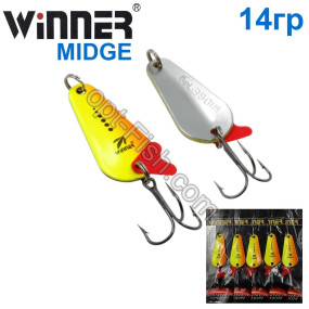 Блесна Winner колебалка W-001 MIDGE 14g 018# (5шт) *