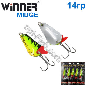 Блесна Winner колебалка W-001 MIDGE 14g 031# (5шт) *