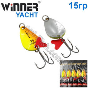 Блесна Winner колебалка W-005 YACHT 15g 018# (5шт) *