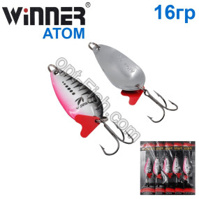Блесна Winner колебалка W-007 ATOM 16g 006# (5шт) *
