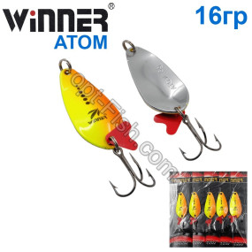 Блесна Winner колебалка W-007 ATOM 16g 018# (5шт) *