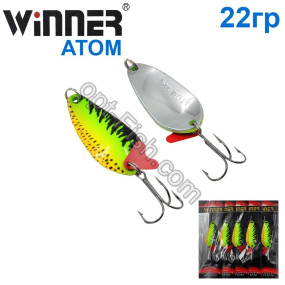 Блесна Winner колебалка W-007 ATOM 22g 031# (5шт) *