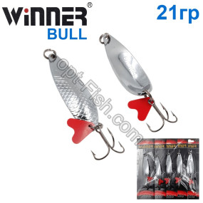 Блесна Winner колебалка W-010 BULL 21g 001# (5шт) *