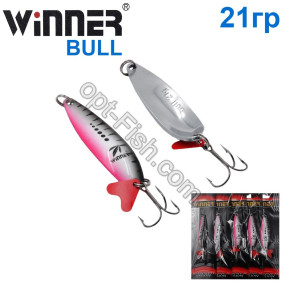 Блесна Winner колебалка W-010 BULL 21g 006# (5шт) *