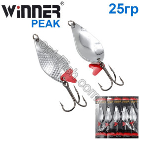 Блесна Winner колебалка W-019 PEAK 25g 001# (5шт) *
