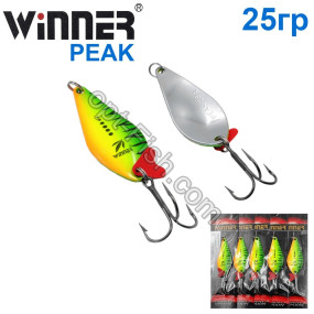 Блесна Winner колебалка W-019 PEAK 25g 020# (5шт) *
