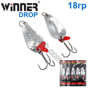 Блешня Winner колебалка W-020 DROP 18g 001# (5шт) *