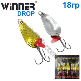 Блесна Winner колебалка W-020 DROP 18g 002# (5шт) *