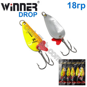 Блесна Winner колебалка W-020 DROP 18g 018# (5шт) *