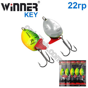 Блесна Winner колебалка W-025 KEY 22g 020# (5шт) *