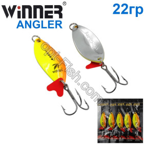 Блесна Winner колебалка W-028 ANGLER 22g 018# (5шт) *