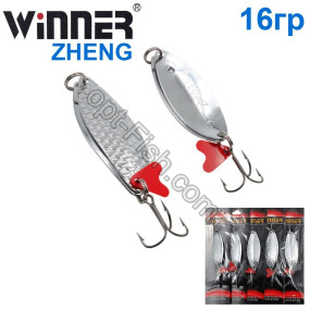 Блешня Winner колебалка подвійна WS-001 ZHENG 16g 001# (5шт) *