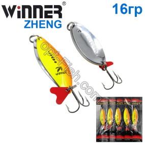 Блешня Winner колебалка подвійна WS-001 ZHENG 16g 018# (5шт) *