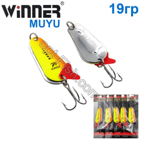 Блешня Winner колебалка подвійна WS-006 MUYU 19g 018# (5шт) *