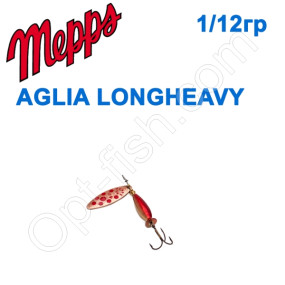 Блесна  Mepps AGLIA LONGHEAVY miedz/czerwone kropki 1+/12g