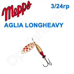 Блесна  Mepps AGLIA LONGHEAVY zlota/czerwone kropki 3/24g