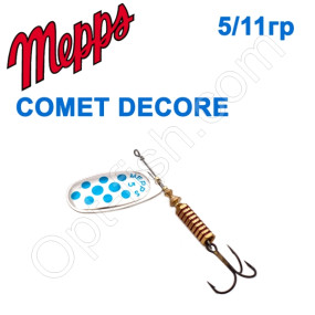 Блесна  Mepps COMET DECORE srebrny/niebieskie krop. 5/11g