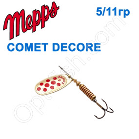 Блесна  Mepps COMET DECORE zloty/czerwone kropki  5/11g