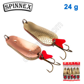 Блесна Spinnex колебалка 2-я шумовая №010 24g (5шт) *