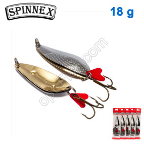Блесна Spinnex колебалка 2-я шумовая №018 18g (5шт) *