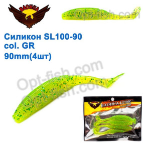 Силикон BAOHUA mod. SL100-90 col. GR 90mm (4шт)