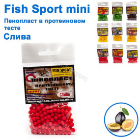 Пенопласт в протеиновом тесте Fish Sport mini (слива)