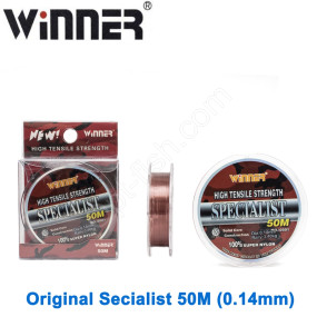 Волосінь 50 метрів волосінь Winner Original Specialist №0501 50м 0,14мм *