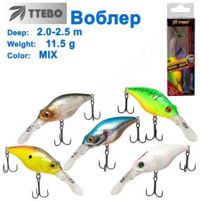 Воблер Ttebo C-AK60D (2-2,5m) 11,5g MIX