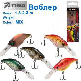 Воблер Ttebo S-WIN60D (1,8-2,3m) MIX