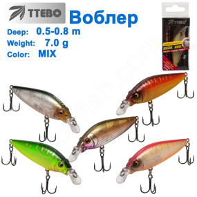 Воблер Ttebo S-SI60 (0,5-0,8m) 7g MIX