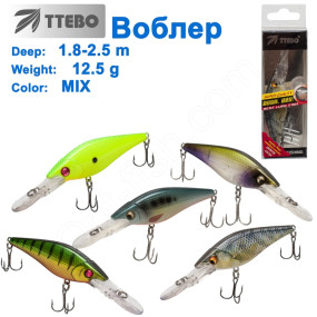 Воблер Ttebo S-WO75M (1,8-2,5m) 12,5g MIX