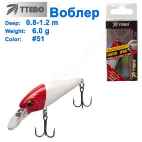 Воблер Ttebo S-KID55 (0,8-1,2m) 6g# 51
