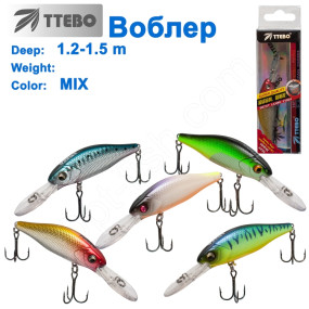 Воблер Ttebo S-GN70D (1,2-1,5m) MIX